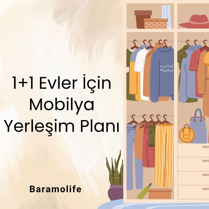 1+1 Evler İçin Mobilya Yerleşim Planı