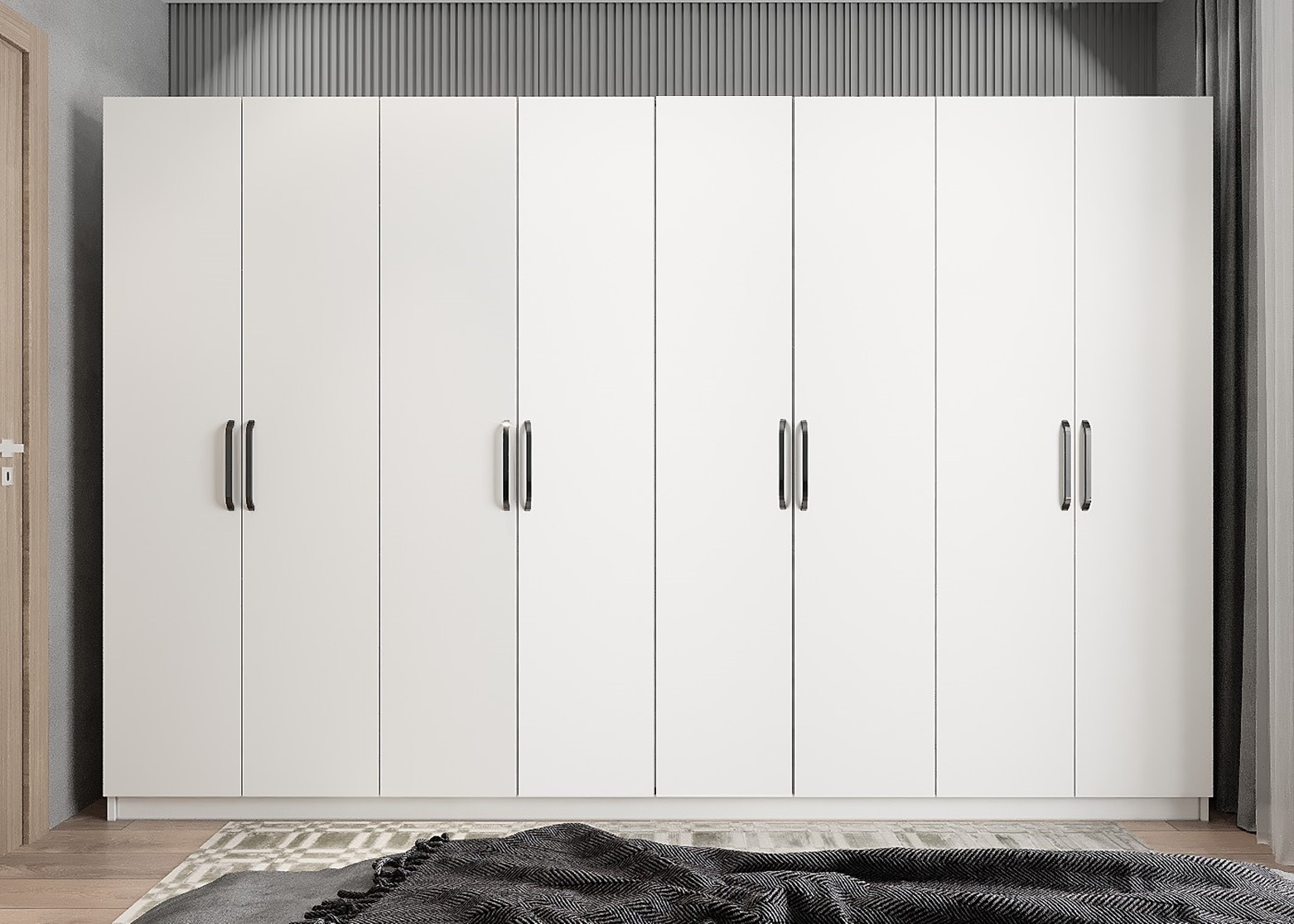 Eko 8 Kapaklı Gardırop - Beyaz - G.S.B.E.-1 | Baramo life